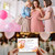 50Pcs Baby Shower Advice & Wishes Cards, Pumpkin Pink Bow Cards with Box