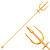 Udekit Metal Trident Spear Cosplay Costume, 3-pronged Poseidon Weapon for Adult Halloween