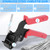 400PCS Metal Zip Ties Gun Kit, 6/8/12 Inch Heavy Duty Metal Zip Ties, Multi-Purpose Self-Locking Cable Tie Tool Set for Vehicles Farms Plants Fences Pipe Bundling, Scissors