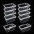 10 PCS Reptile Feeding Box, Isopod Enclosure Plastic Terrarium, Reptile Breeding Box for Bearded Gecko Dragon Lizard Spider Frog, Rreptile Carrier (Clear) (Clear, 7.5x4.9x3 in)