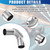 Honoson 25mm x 300cm Diesel Parking Heater Exhaust Pipe and Silencer Stainless Steel, 24mm Straight Thru Hull Exhaust Skin 25mm Elbow Connector Hose Clamps Kit Tube Pipe Socket Hardware for Car
