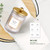 Komashr 3 Pack Glass Qtip Holder Dispenser Set with Matte Gold Metal Lid