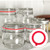 4pcs 4.5 Inch Silicone Replacement Gaskets for Glass Jars Silicone Gasket Sealing Rings for 3.5 Inch Mouth Glass Jars