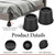 IANFAN 6 Pack Round Bed Risers 4 Inch Heavy Duty, Black Bed Lifts Risers Support up to 3300 Lbs Furniture Risers for Bed Desk Table Sofa Couch