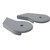 1992-1997 Light Gray/Opal Gray 40/20/40 Split Bench Seat Hinge Covers for Ford F150 F250 F350 OBS Trucks | Interior Replacement Parts | Compatible with F-Series 1992-1997 Models