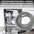 10 FT Dishwasher Drain Hose with 90° Elbow Connector & 2 Stainless Steel Clamps - Universal Replacement Discharge Hose, Fits 5/8", 7/8", 1" Drain Outlets - Heavy-Duty Corrugated Flex Tube