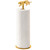 Gold Paper Towel Holder for Countertop, Brass Paper Towel Holder with Detachable Leopard – Decorative Gold Holder with Non-Scratch Base