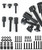 DOBOLAN Universal TV Mounting Hardware Screw Kit Set with Box - M4 M5 M6 M8 Screws and Washers Spacers, Suitable for Most Brand televisions/Monitors