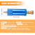 High Pressure PCP Air Filter Oil-Water Separator, 40MPa/5800Psi Inline Moisture Separator with 8mm Quick Connect, Complete Kit with 25 Filters, Sealing Rings & Gaskets for Air Compressor Pump (Blue)