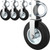FOROIRON 2 Pack Gate Wheel for Metal Swing Gate with 1-5/8" Thru 2" Gate Frames Heavy-Duty Fence Farm Gate Wheel Gate Helper Wheel Gate Support Wheel Gate Caster
