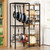 OMISRUIS 5-Tier Pot and Pan Organizer Rack with Hooks, Heavy-Duty Kitchen Storage Shelf for Cookware, Dishes, and Utensils, Freestanding Metal Pot Rack Organizer for Kitchen, Pantry, or Dining Room
