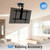 TOPSKY 360° Rotation Base for TV01.01 Ceiling TV Mount, Heavy-Duty Turntable Accessory, 10.24"x10.24" Compatible Mounting Pattern, Full Swivel Upgrade Kit with Hardware Included