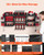 VEVOR Power Tool Organizer with Charging Station, 3-Layer Power Tool Battery Storage Rack with 5.58 ft Power Strip, 8 Drill Holders & 8 Outlets, Garage Tool Organizer for Garage, Workbench, Workshop
