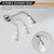 DOUBLUOEG High Pressure Shower Head with Adjustable Shower Arm, Chrome