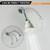 DOUBLUOEG High Pressure Shower Head with Adjustable Shower Arm, Chrome