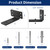 4 Pack 4 Inch Floating Shelf Brackets,Black Hidden L Shelf Bracket,Rustic Industrial Metal Brackets for Shelf Support