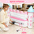 Lewondr Inflatable Kids Bed, Pink Castle Toddler Bed with Electric Air Pump