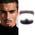 Fake Beard Goatee Mustache Realistic 100% Full Hand Tied Facial Hair, False Beards Lace Invisible Goatee Beards Halloween Dressing Men Makeup Entertainment Drama Party Movie Prop (A-Black Brown)