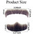 Fake Beard Goatee Mustache Realistic 100% Full Hand Tied Facial Hair, False Beards Lace Invisible Goatee Beards Halloween Dressing Men Makeup Entertainment Drama Party Movie Prop (A-Black Brown)