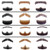 Fake Beard Goatee Mustache Realistic 100% Full Hand Tied Facial Hair, False Beards Lace Invisible Goatee Beards Halloween Dressing Men Makeup Entertainment Drama Party Movie Prop (A-Black Brown)