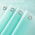 Seenus Waterproof Plastic Glitter Shower Curtain Teal, Sparkle PEVA Shower Curtain Liner with 3 Large Magnets, 72 x 72 inch Aqua Green Cute Bathroom Shimmer Shower Curtain Lightweight