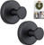 Linwnil Suction Cup Hooks for Wreaths on Glass, Waterproof No-Drill Shower Hooks for Towels, Robes, Coats, Wreaths,Wall Mount Hook for Bathroom, Kitchen and Wreath Hanger for Front Door (Black, 2)