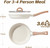 UESLUCK 11 Inch Creamic Non Stick Frying Pan With Lid- Large Creamic Skillet With lid, Omlet Pan Non Stick With Cool-Touch Handle, PFAS & PTFE Free, Compatible with All Stovetops