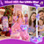 Kids Stand Rechargeable Karaoke Machine Toys with 2 Wireless Mic, Microphone Gifts for 3 4 5 6 7 8 Year Old Girls Grandkids, Bluetooth Speaker with LED Lights Birthday Gift for Age 3-8