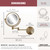 Makeup Mirror Wall Mounted with Lights, 5X Magnification, Antique Brass