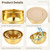 Tideme 20 PCS Gold Mixing Bowls with Lids Set - 7 Mixing Bowls with 3 Graters, 8 Measuring Spoons, 1 Whisk, and 1 Food Tong, Nesting Bowl Set for Baking, Cooking, Meal Prep