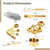 Tideme 20 PCS Gold Mixing Bowls with Lids Set - 7 Mixing Bowls with 3 Graters, 8 Measuring Spoons, 1 Whisk, and 1 Food Tong, Nesting Bowl Set for Baking, Cooking, Meal Prep