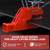 Clamp on Trailer Hitch 2" Receiver for Tractor Bucket, Red, Non-Slip