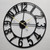 SUKYING Large Outdoor Clock, 24 Inch Silent Non-Ticking Battery Operated Outdoor Wall Clock, Black Modern Metal Wall Clock for Patio, Porch, Pool Area, Kitchen, Bedroom, Living Room, Farmhouse Decor
