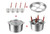 Stainless Steel Pasta Cooker Pot Set with Lid & Strainer Baskets