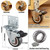2 Inches Side Mount Caster Wheels Set of 16 L-Shaped Rubber Locking Swivel Casters Heavy-Duty Double Plate Castor with Brake Industrial Metal Wheels for Workbench, Furniture, Cabinet, Woodbox