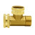 Hooshing Garden Hose Tee Fitting, 3/4" GHT Female x Female x Male Connector