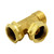 Hooshing Garden Hose Tee Fitting, 3/4" GHT Female x Female x Male Connector