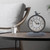 HZDHCLH Vintage Table Clock with Bird,Retro Mantel Clock Battery Operated,Metal Clock for Living Room Shelf Desk Table Fireplace Decor (Gray)
