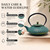 SECHUDO 27.1oz Small Cast Iron Teapot with Infuser for Loose Tea