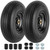 2 PCS 4.00-6 Flat-free Tire and Wheel, 13" Wheelbarrow Wheels and Tires