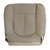SecosAutoparts Driver & Passenger Bottom Perforated Leather Seat Cover Tan & Top Lean Back Compatible with Ford F150 Lariat 2009 2010 2011 2012 2013 2014