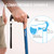 REHAND Walking Cane for Men & Women - Foldable, Adjustable, Lightweight, Self Standing Pivot Walking Cane, Soft Handle Grip, with Travel Bag, Walking Sticks for Seniors & Adults (Blue)