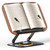 SupeDesk Book Stand for Reading, Adjustable Book Holder with 360° Rotating Bases, Foldable Designs, and Elastic Clips, Multifunctional Display Stand for Recipe, Cookbooks, Magazines, Tablets, Laptops