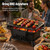 Hibachi Grill Outdoor, Portable Mini Charcoal Grill, Pre-Seasoned Cast Iron, Small Japanese Yakitori Tabletop Skillet Grill Stove for Outdoor Camping