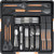 Homecor Silverware Organizer - Expandable Large Kitchen Drawer Organizer Utensil Organizer with 2 Removable Knife Blocks, 22"x 19"Cutlery Tray Drawer Dividers for Kitchen Flatware (9 Slots) (Black)