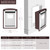 ALUMANI Dog Door for Wall,Steel Frame,Doggy Door for Wall,Medium,Coffee