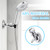 3Pcs Shower Head Holder with Vacuum Suction Cup, Adjustable Handheld Shower