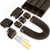 KuriProtect 4”W 16.5Ft Decorative PVC Line Set Cover Kit for Mini Split Lineset Cover Kit for Air Conditioner & Heat Pump (Brown)