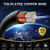 18 Gauge 6 Conductor Electrical Wire, 50FT 18AWG Black PVC Stranded Tinned Copper 6 Wire Cable, 18/6 Cord Extension Cable for LED Lamp Lighting, Automotive Wiring, Speaker, Access Control