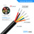 18 Gauge 6 Conductor Electrical Wire, 50FT 18AWG Black PVC Stranded Tinned Copper 6 Wire Cable, 18/6 Cord Extension Cable for LED Lamp Lighting, Automotive Wiring, Speaker, Access Control